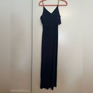 Navy blue and gold dress